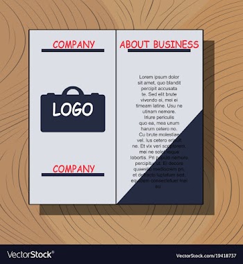White business brochure and leaflet flyer cover vector image