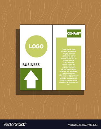 White business brochure and leaflet flyer cover vector image