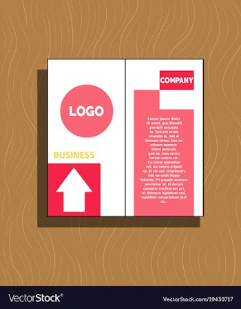 White business brochure and leaflet flyer cover vector image