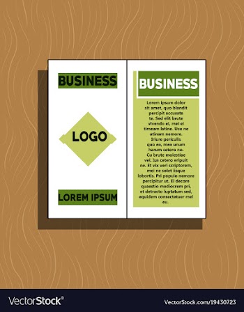 White business brochure and leaflet flyer cover vector image