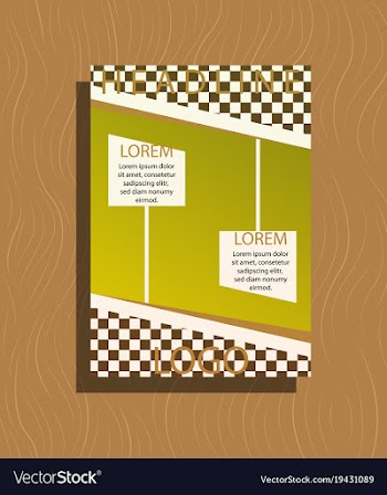 White business brochure and leaflet flyer cover vector image