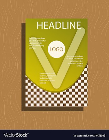 White business brochure and leaflet flyer cover vector image