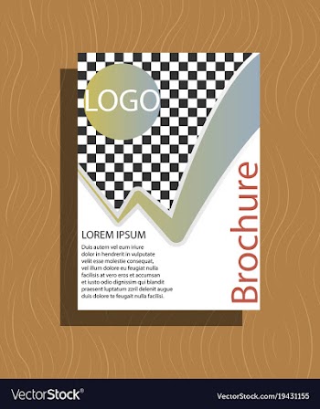 White business brochure and leaflet flyer cover vector image