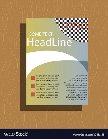 White business brochure and leaflet flyer cover vector image