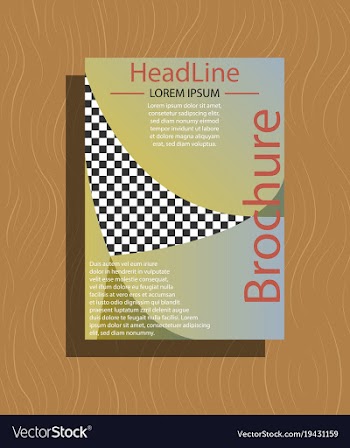 White business brochure and leaflet flyer cover vector image