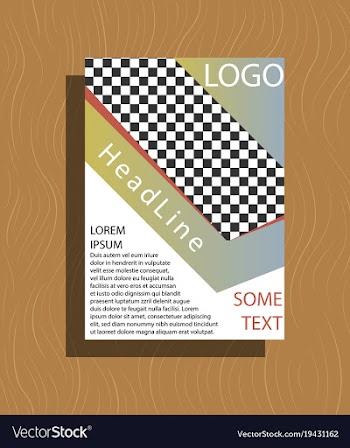 White business brochure and leaflet flyer cover vector image