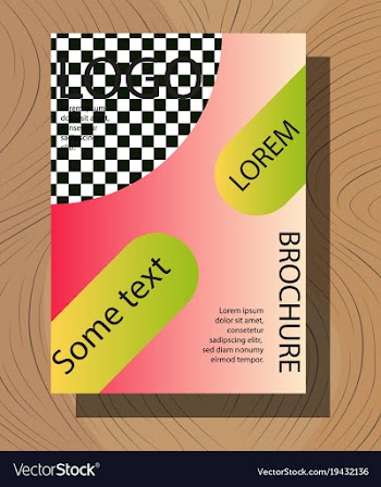 White business brochure and leaflet flyer cover vector image