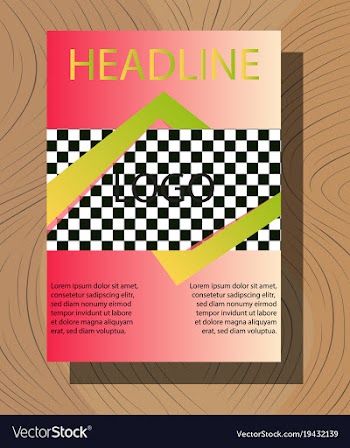 White business brochure and leaflet flyer cover vector image