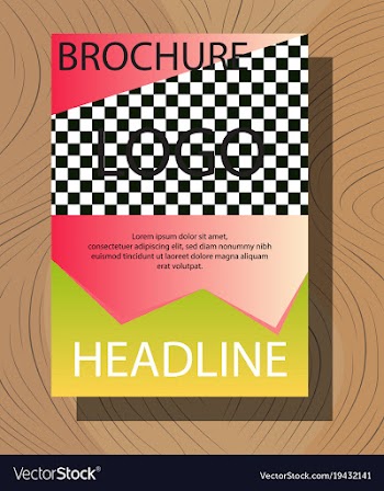 White business brochure and leaflet flyer cover vector image