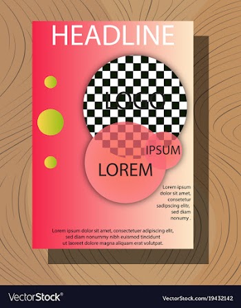 White business brochure and leaflet flyer cover vector image