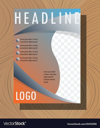 White business brochure and leaflet flyer cover vector image