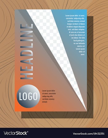 White business brochure and leaflet flyer cover vector image