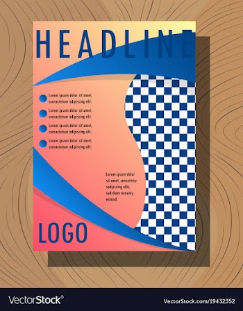 White business brochure and leaflet flyer cover vector image