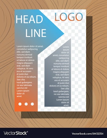 White business brochure and leaflet flyer cover vector image