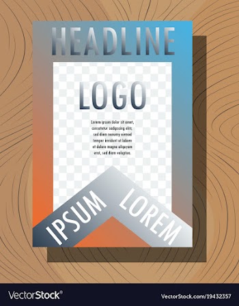 White business brochure and leaflet flyer cover vector image