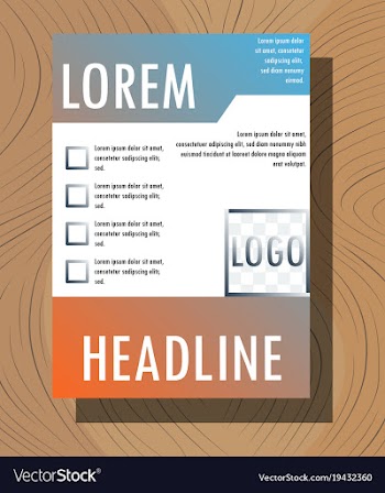 White business brochure and leaflet flyer cover vector image