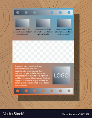 White business brochure and leaflet flyer cover vector image