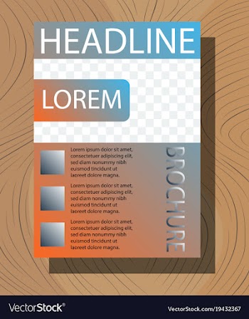 White business brochure and leaflet flyer cover vector image