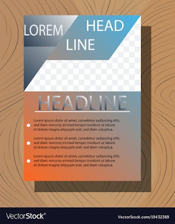 White business brochure and leaflet flyer cover vector image