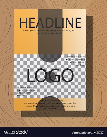 White business brochure and leaflet flyer cover vector image