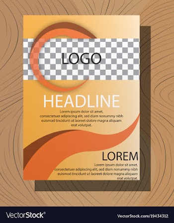 White business brochure and leaflet flyer cover vector image