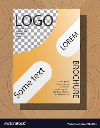 White business brochure and leaflet flyer cover vector image