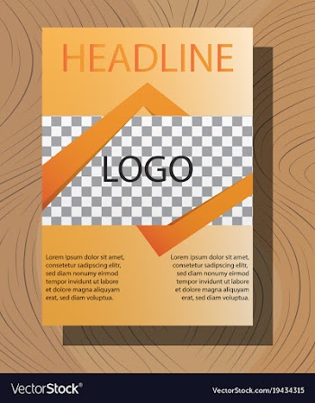 White business brochure and leaflet flyer cover vector image