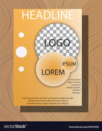 White business brochure and leaflet flyer cover vector image