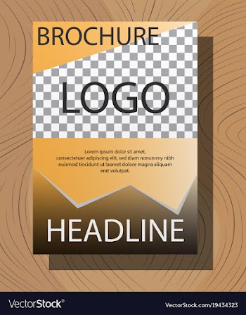 White business brochure and leaflet flyer cover vector image