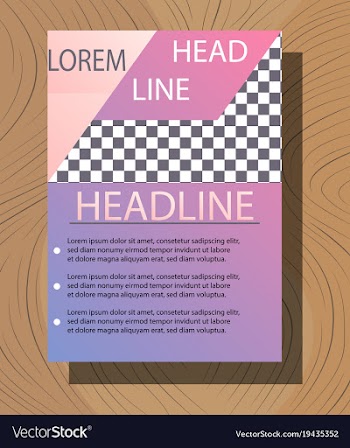 White business brochure and leaflet flyer cover vector image