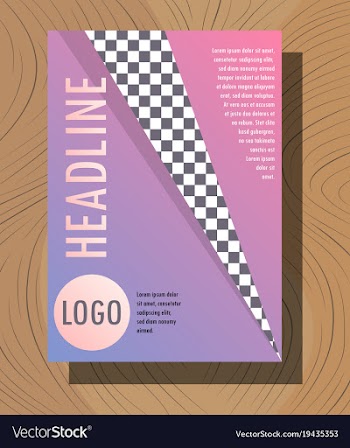 White business brochure and leaflet flyer cover vector image
