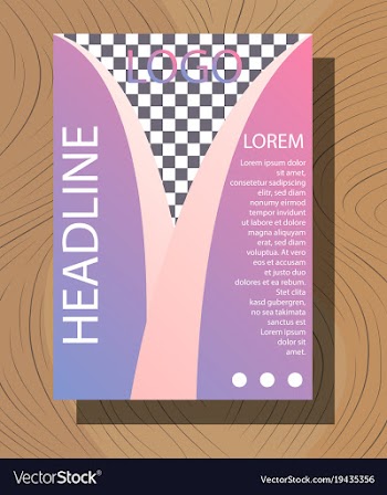 White business brochure and leaflet flyer cover vector image