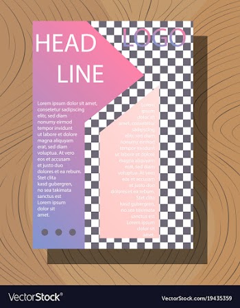 White business brochure and leaflet flyer cover vector image