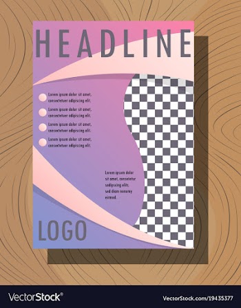 White business brochure and leaflet flyer cover vector image