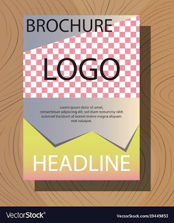 White business brochure and leaflet flyer cover vector image