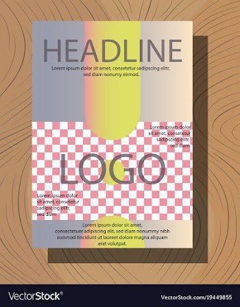 White business brochure and leaflet flyer cover vector image