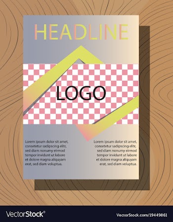 White business brochure and leaflet flyer cover vector image