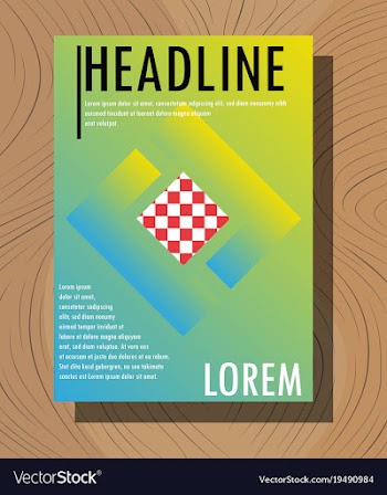 White business brochure and leaflet flyer cover vector image