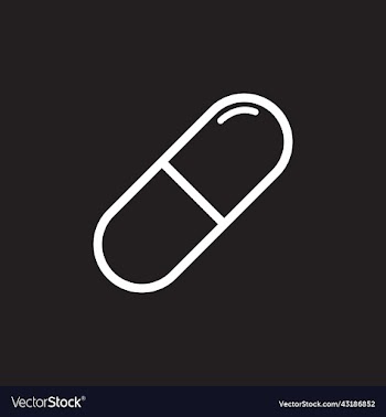 white capsule outline icon