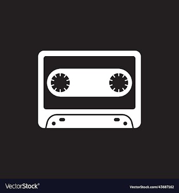 white cassette solid icon