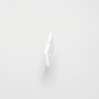 white cassette tape with white background