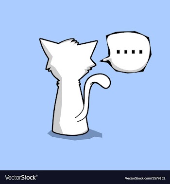 White cat vector image