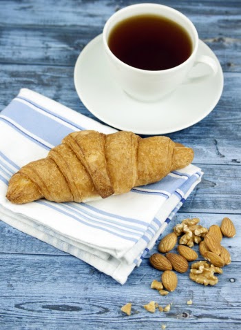 White Ceramic Coffee Mug With Bread