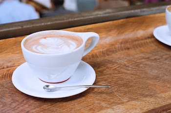 White Ceramic Cup With Saucer