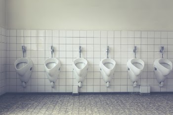 White Ceramic Male Toilet