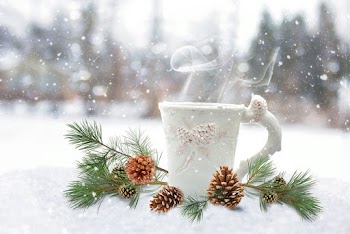 White Ceramic Mug Near Brown Pinecones