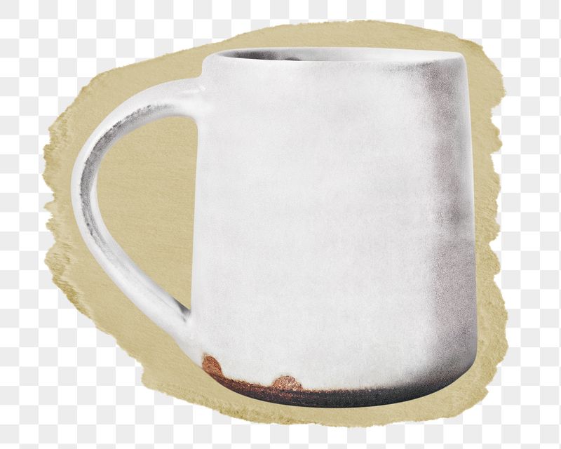 White ceramic mug png ripped | Free PNG - rawpixel