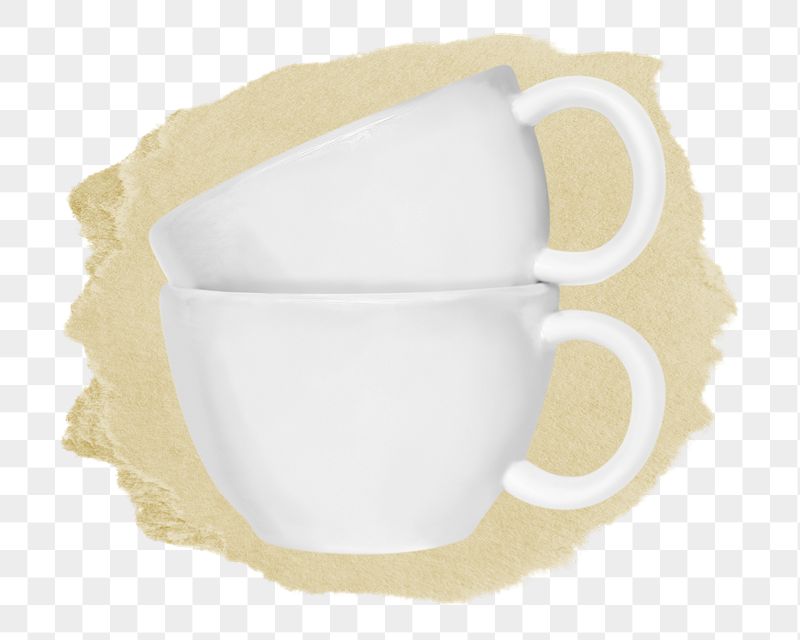 White ceramic mugs png ripped | Free PNG - rawpixel