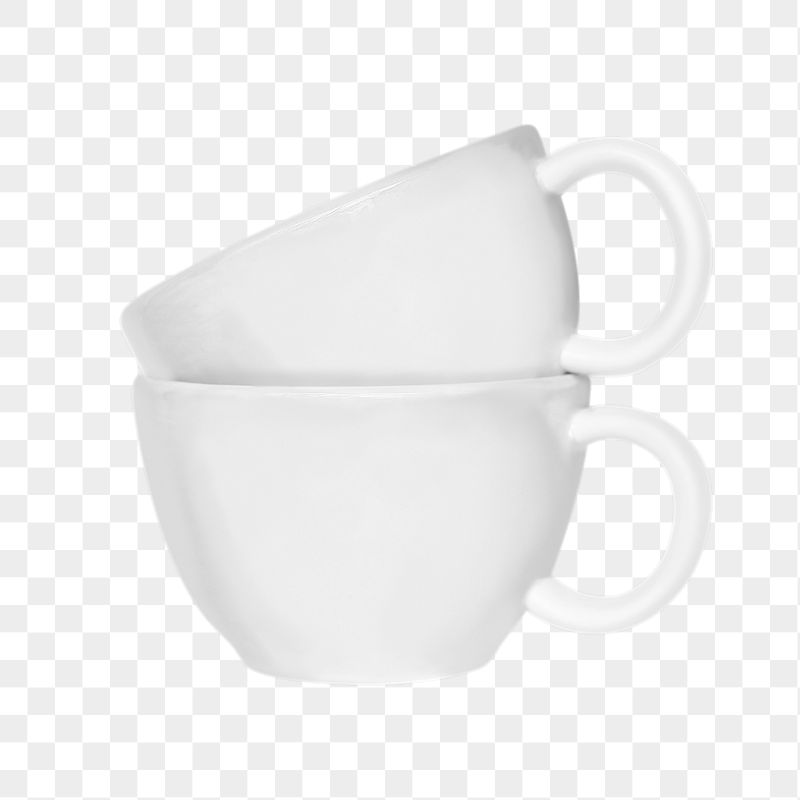 White ceramic mugs png sticker, | Free PNG - rawpixel