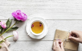 White Ceramic Teacup